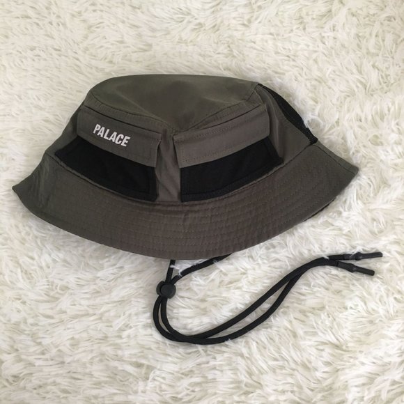Palace Utility Shell Bucket Hat Olive 